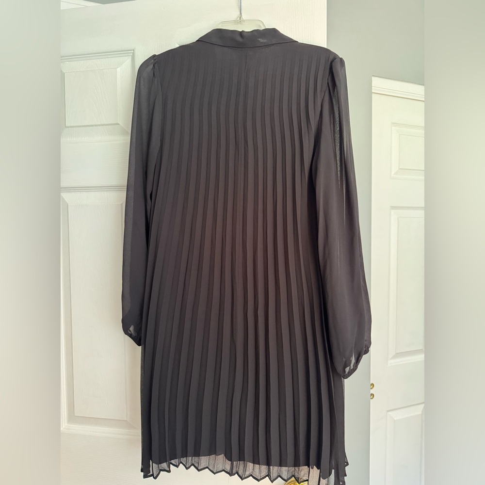 Nine West Charcoal Pleated Dress - Picture 2 of 3